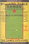 Billiard Table Games - W G Clifford
